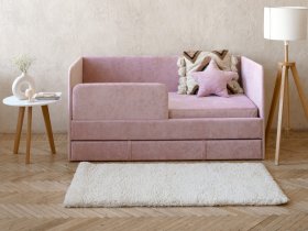 Диван-кровать Happy (розовый) в Краснообске - krasnoobsk.mebel-nsk.ru | фото