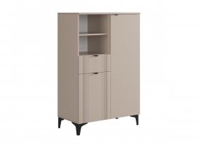Комод 2 Рич (кашемир/фрапучино матовый/черный) в Краснообске - krasnoobsk.mebel-nsk.ru | фото