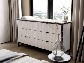 Комод 6 ящиков Нора (персидский жемчуг) в Краснообске - krasnoobsk.mebel-nsk.ru | фото