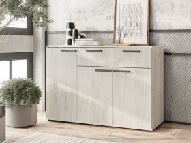 Комод Стандарт-4 NEW (дуб крафт белый) в Краснообске - krasnoobsk.mebel-nsk.ru | фото
