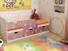 Кровать детская с ящиками 1,86 Минима Hello Kitty в Краснообске - krasnoobsk.mebel-nsk.ru | фото