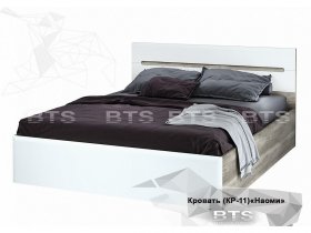 Кровать двуспальная 1,6 м  Наоми КР-11 в Краснообске - krasnoobsk.mebel-nsk.ru | фото