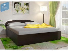 Кровать двуспальная 1,6м с подъем. мех. (венге) в Краснообске - krasnoobsk.mebel-nsk.ru | фото
