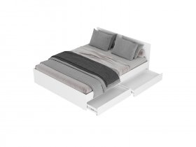 Кровать двуспальная с ящиками 1,4м Симпл КР-12 в Краснообске - krasnoobsk.mebel-nsk.ru | фото