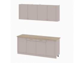 Кухонный гарнитур 2,0м Одетта (меланж/дуб сонома) в Краснообске - krasnoobsk.mebel-nsk.ru | фото