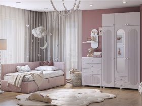 Модульная детская Милана (белое дерево/сакура) в Краснообске - krasnoobsk.mebel-nsk.ru | фото