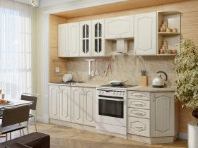 Модульная кухня Классика-1 (дуб молочный) в Краснообске - krasnoobsk.mebel-nsk.ru | фото