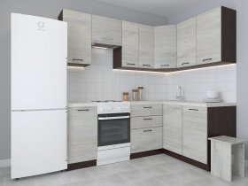 Модульная угловая кухня 1,4м*2,1м Лада (пикард) в Краснообске - krasnoobsk.mebel-nsk.ru | фото