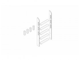 Пакет №10 Прямая лестница и опоры для двухъярусной кровати Соня в Краснообске - krasnoobsk.mebel-nsk.ru | фото