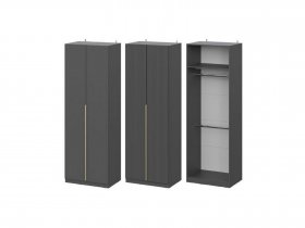 Шкаф ШК-75 Эккервуд (графит) в Краснообске - krasnoobsk.mebel-nsk.ru | фото