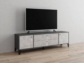 Тумба под ТВ Парус-10 (графит/мальта) в Краснообске - krasnoobsk.mebel-nsk.ru | фото